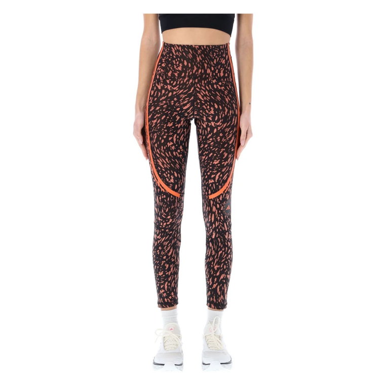 Women Clothing Leggings Czarny Orange Ss23 Adidas by Stella McCartney