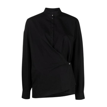 Lemaire, Officer Collar Twisted Shirt Czarny, female,