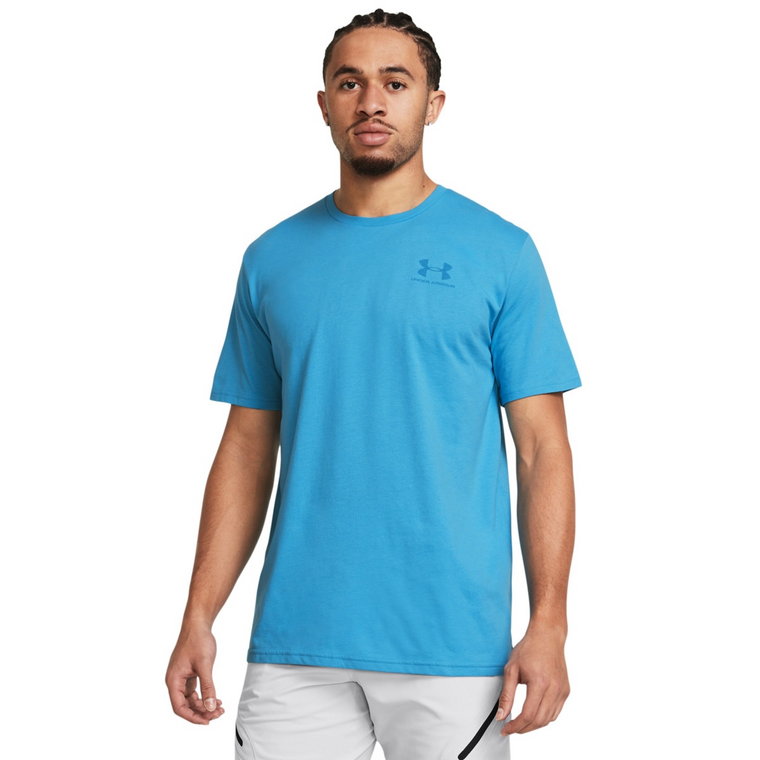 Męski t-shirt z nadrukiem Under Armour UA M Sportstyle LC SS - niebieski