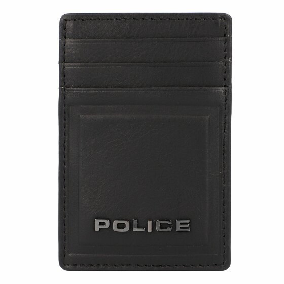Police PT16-08536 Etui na karty kredytowe skórzane 7 cm z klipsem na pieniądze black