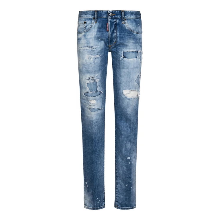 Niebieskie Spodnie Slim-Fit Aw23 Dsquared2