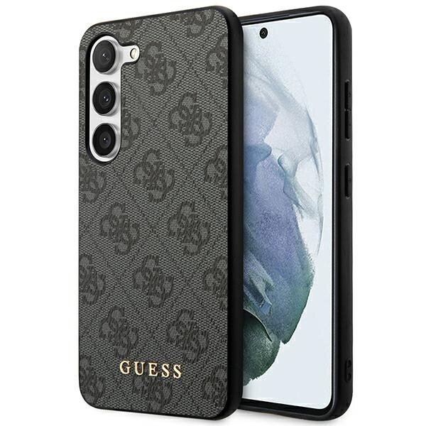 Guess GUHCS23SG4GFGR S23 S911 szary/grey hardcase 4G Metal Gold Logo