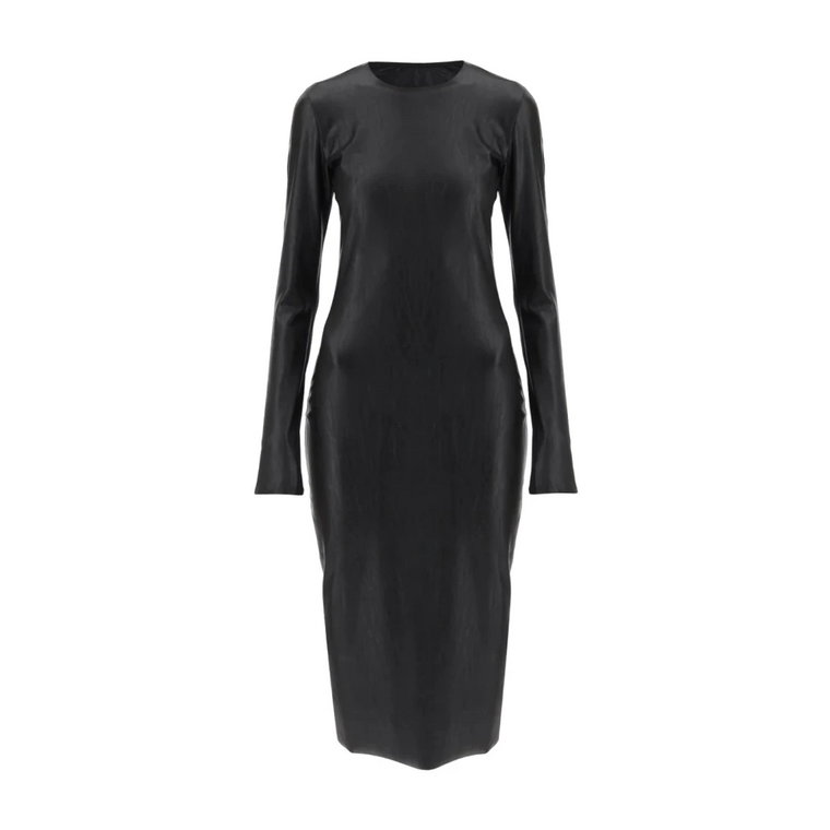 Minimalistyczna Dopasowana Sukienka Midi MM6 Maison Margiela