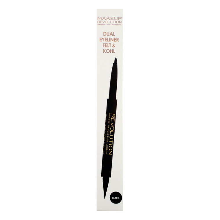 MAKEUP REVOLUTION Awesome Eyeliner Felt & Kohl Eyeliner i kredka do oczu 2w1 1szt