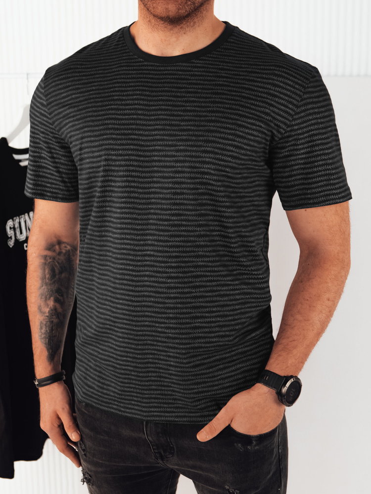 Koszulka męska z nadrukiem czarna Dstreet RX5398