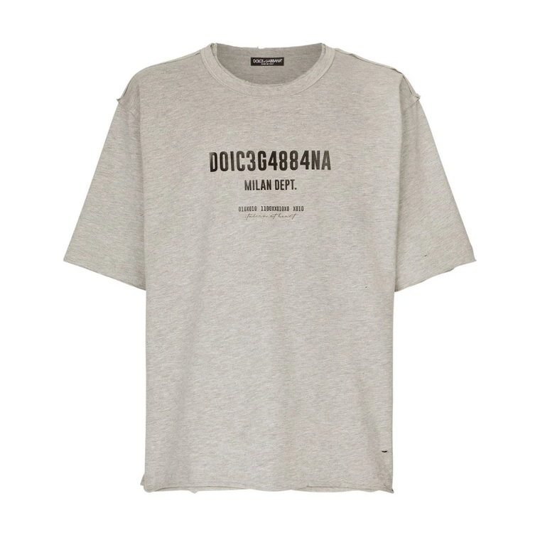 Koszulka z Logo i Polo z Bawełny Dolce & Gabbana