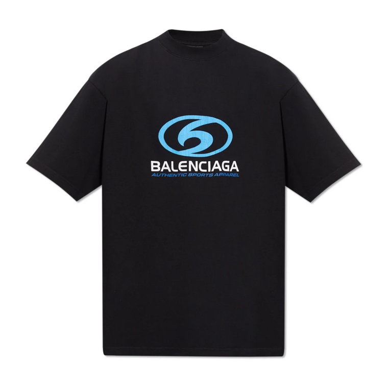 T-shirt z nadrukowanym logo Balenciaga