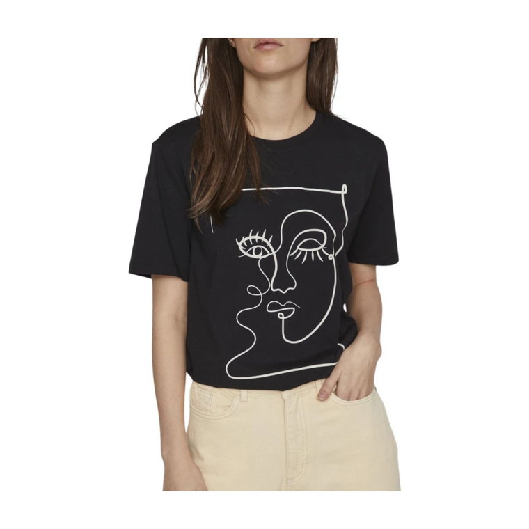 T-shirt z krótkimi rękawami Sybil Face Vila