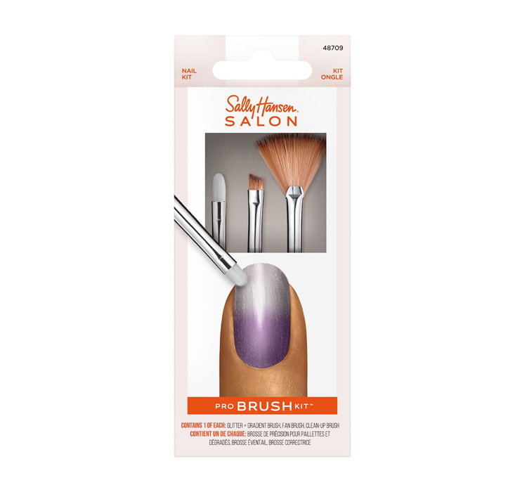 SALLY HANSEN SALON PRO BRUSH ZESTAW PĘDZLI DO ZDOBIEŃ PAZNOKCI