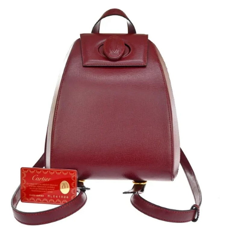 Pre-owned Leather backpacks Cartier Vintage