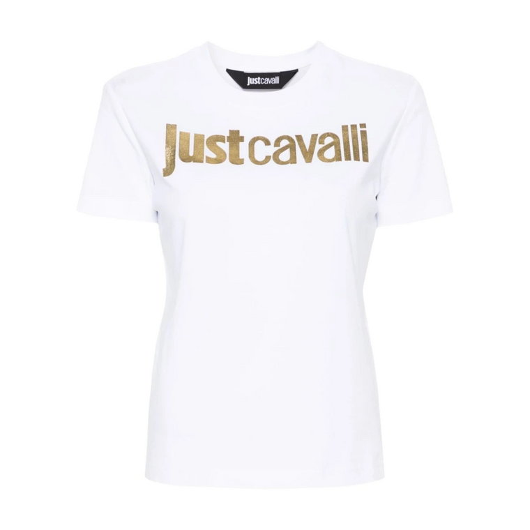 Białe Koszulki i Pola z Logo Just Cavalli