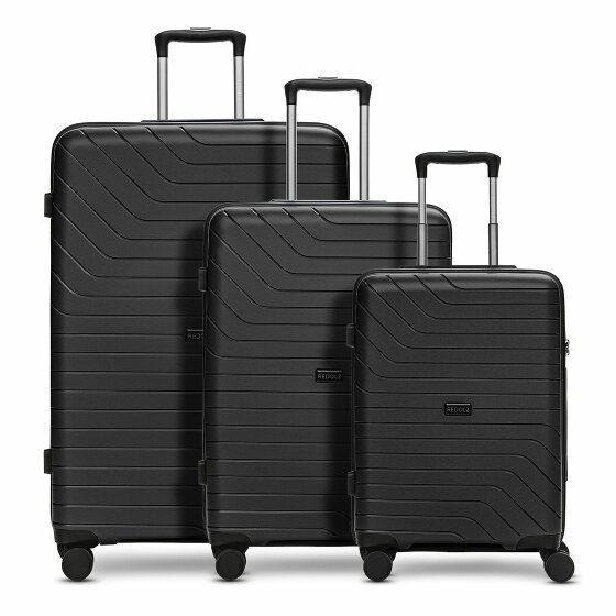Redolz Essentials 05 3-SET 4 kółka Zestaw walizek 3-części black 2