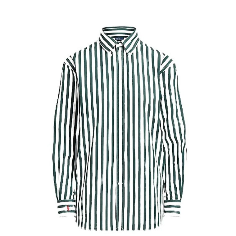 Luźna Koszula z Prążkami z Nadrukiem z Bawełny Polo Ralph Lauren