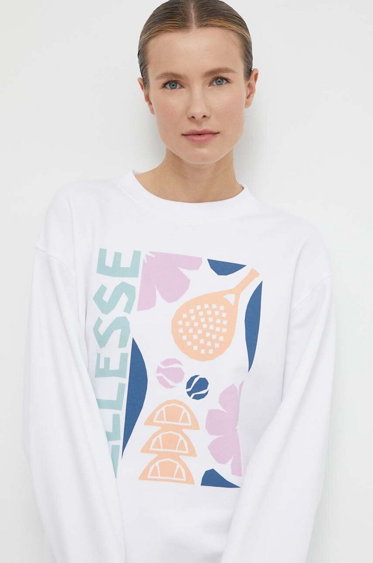 Ellesse bluza Rosiello Sweatshirt damska kolor biały z nadrukiem SGV20247