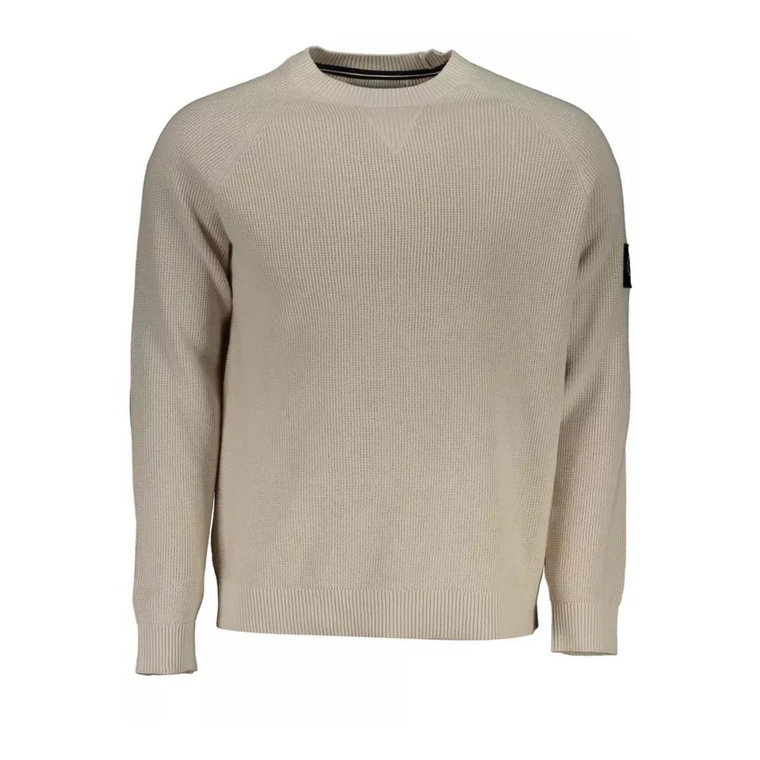 Beżowy Sweter z Organicznej Bawełny dla Mężczyzn Calvin Klein