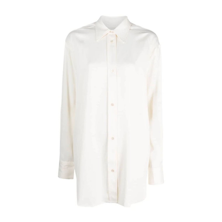 Biała koszula Santos - zapięcie na guziki, długie rękawy Studio Nicholson