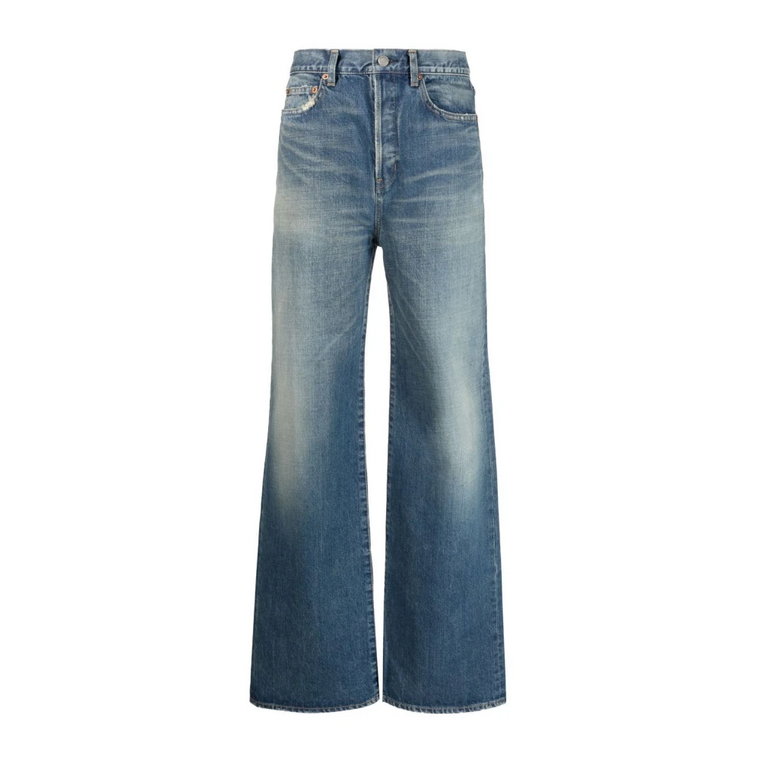 Luźne jeansy z rozszerzanymi nogawkami Saint Laurent