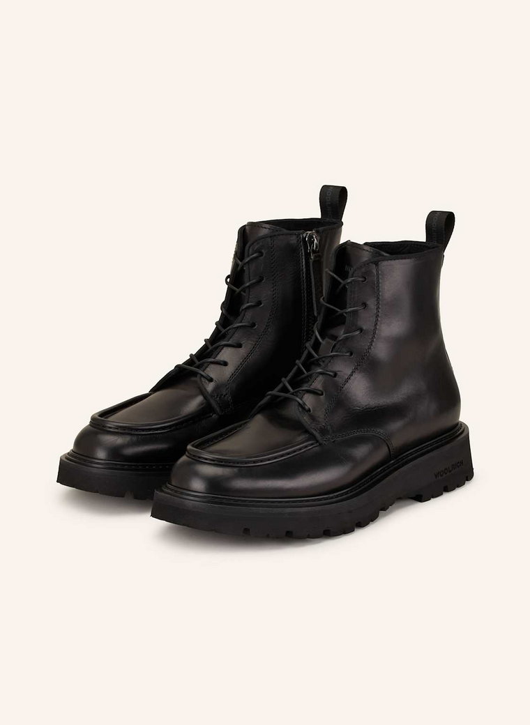 Woolrich Botki Sznurowane High Paraboot Toscano schwarz