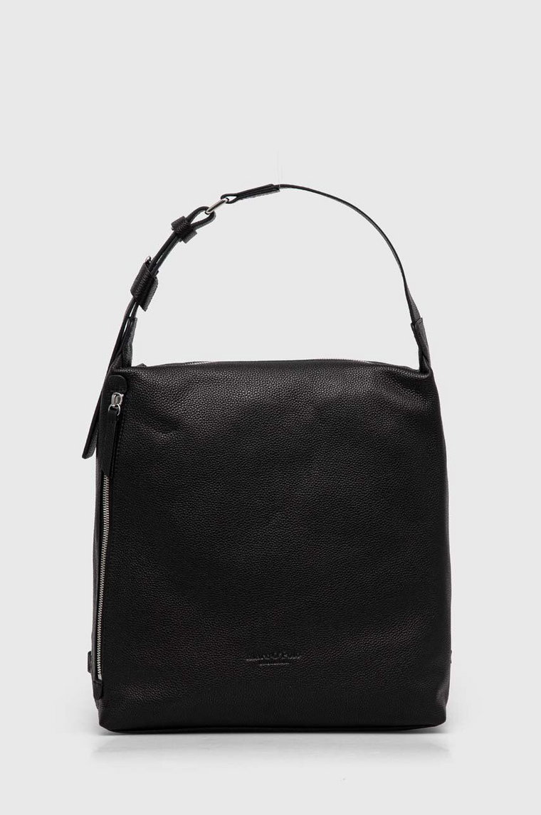 Marc O'Polo plecak skórzany damski kolor czarny mały gładki
