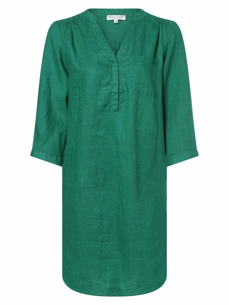 Marie Lund - Damska bluzka lniana, zielony