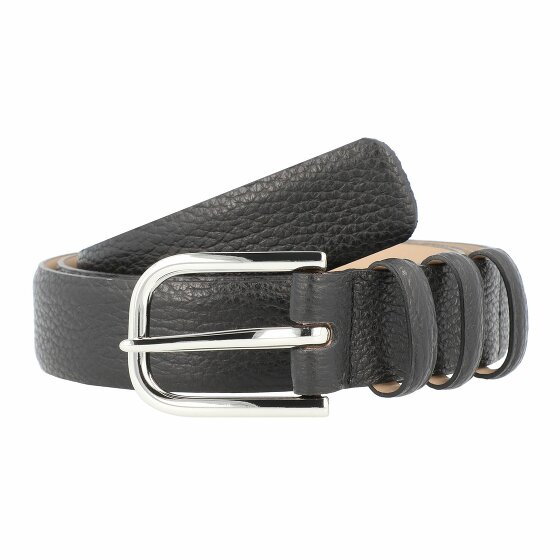 abro Adria Belt Leather black/nickel 100 cm