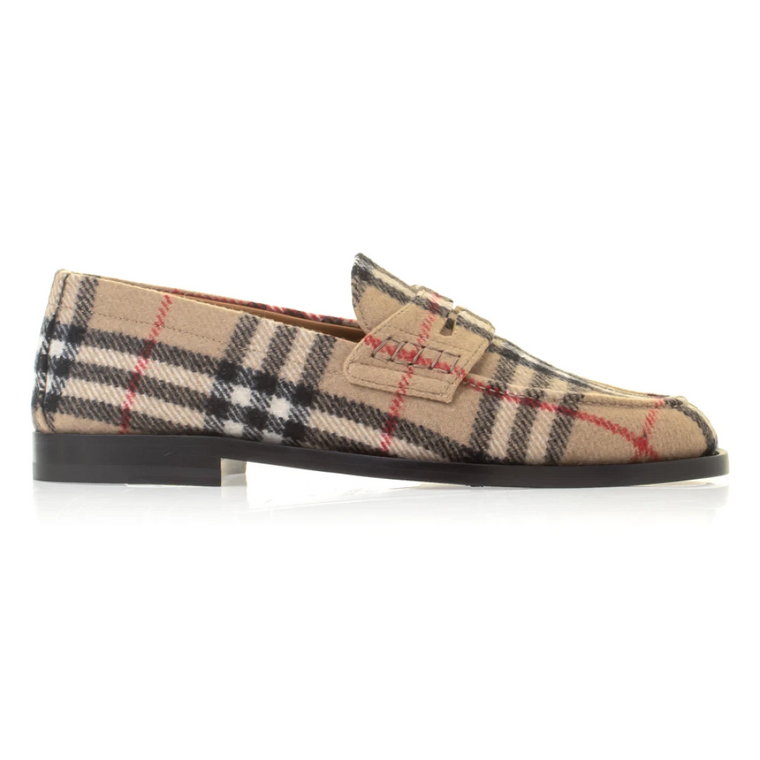 Luksusowe Loafersy z Wełny Burberry