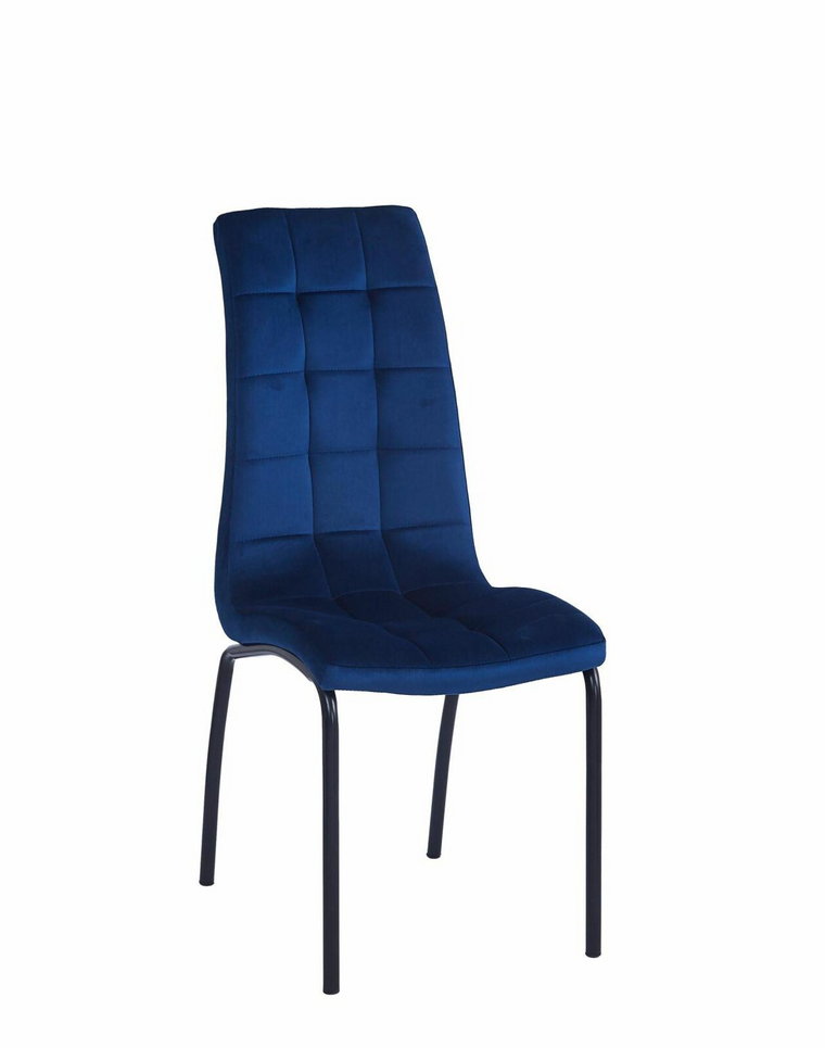Krzesło Ezara Velvet niebieskie