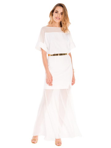 Elegancka biała sukienka maxi L`AF GLAM GL SHARON