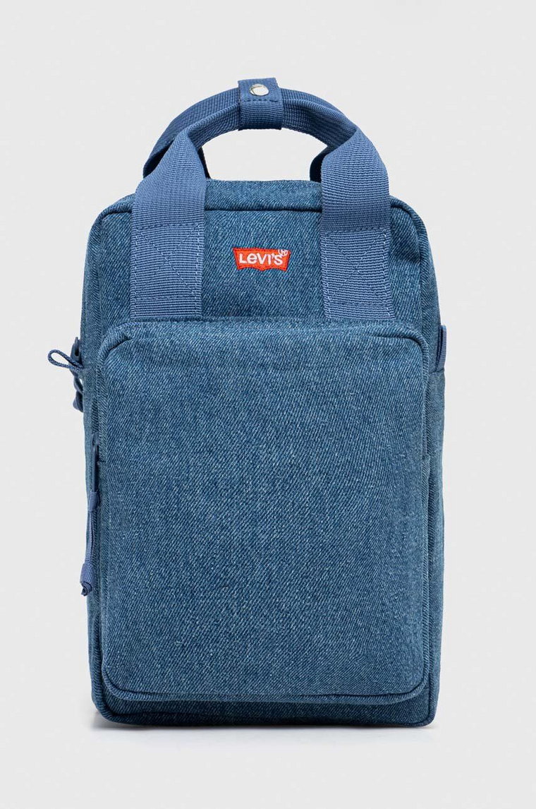 Levi's plecak damski kolor niebieski mały gładki