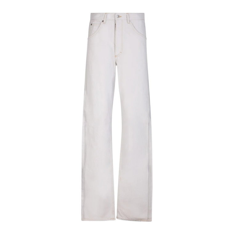 Białe Szerokie Spodnie Maison Margiela