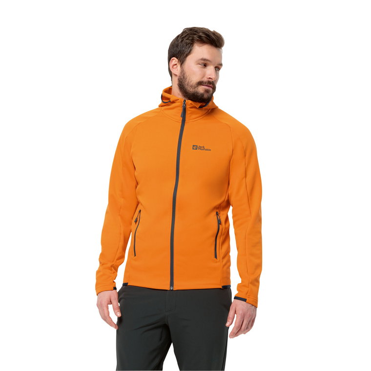 Męska kurtka polarowa Jack Wolfskin ALPGRAT HOODED FZ M dragon fire - L