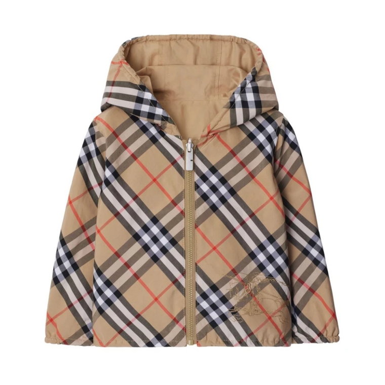 Beżowa Parka dla Chłopców Aw24 Burberry