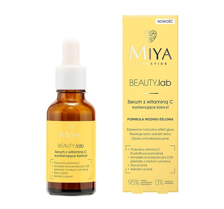 MIYA COSMETICS BEAUTY.LAB SERUM DO TWARZY Z WITAMINĄ C WYRÓWNUJĄCE KOLORYT 30ML