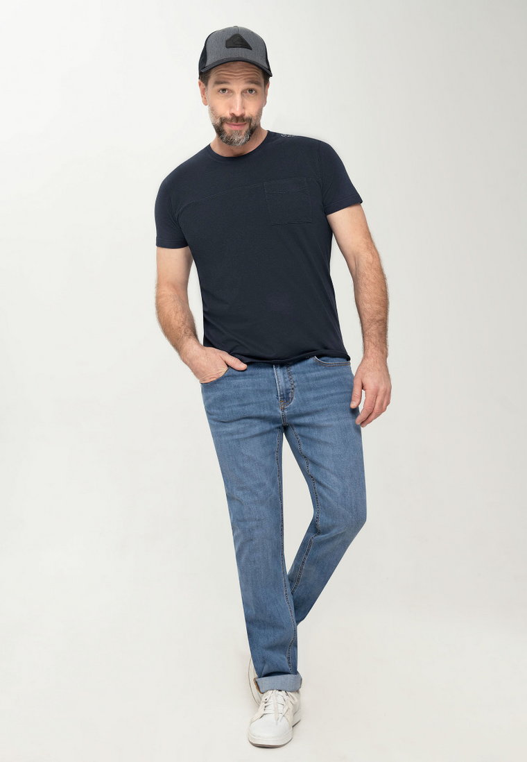 Męskie jeansy z prostą nogawką, D-LEON 45