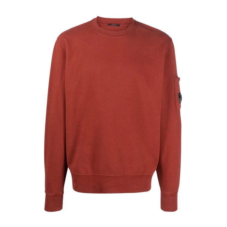 Czerwony Sweter z Kieszenią na Okulary C.p. Company