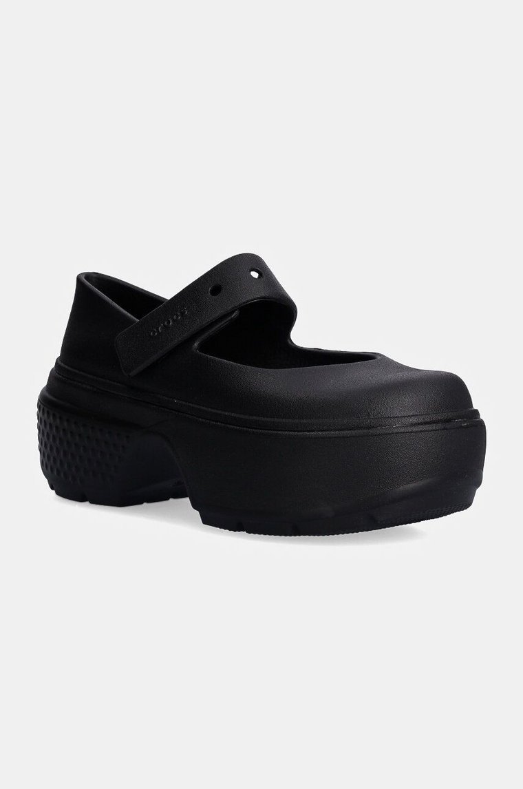 Crocs klapki Stomp Clog damskie kolor fioletowy na platformie 209347