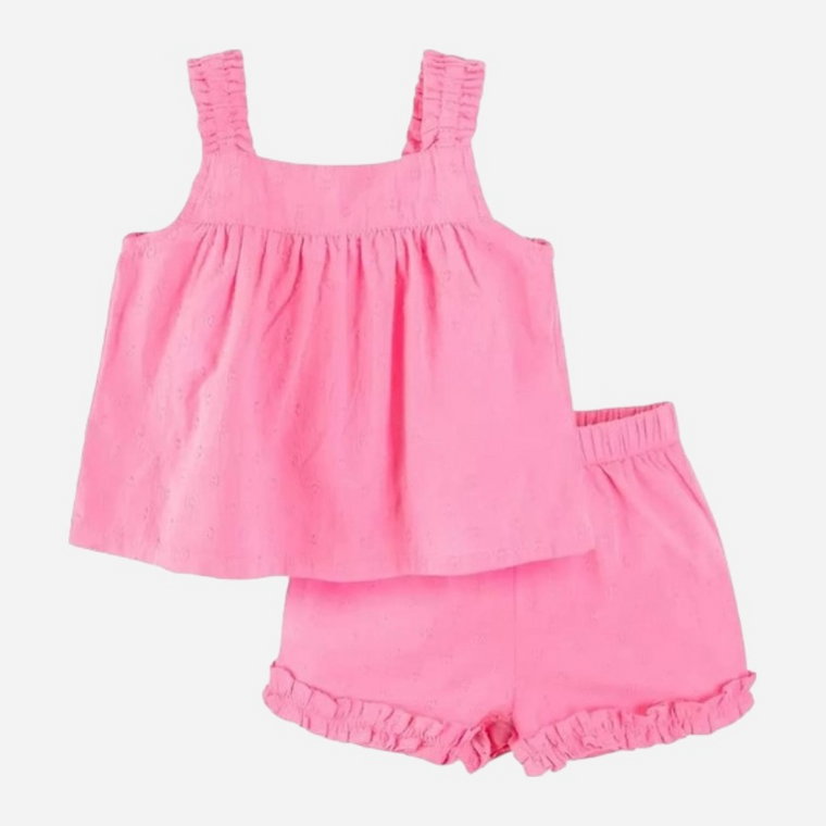 Letni komplet dziecięcy (koszulka + spodenki) dla dziewczynki Cool Club CCG2403255-00 98 cm Różowy (5903977324443). Komplety dziewczęce