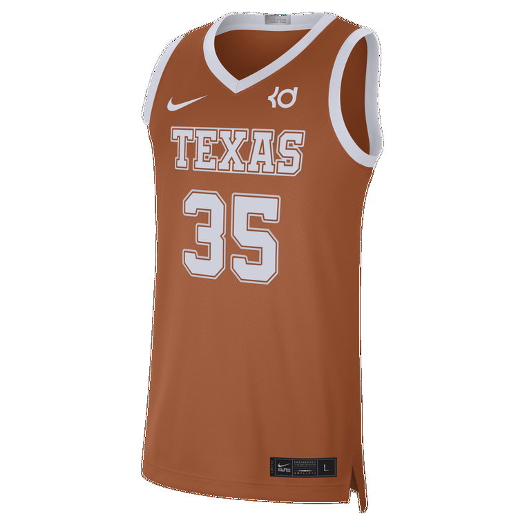 Męska limitowana koszulka Nike College Dri-FIT (Texas) (Kevin Durant) - Pomarańczowy