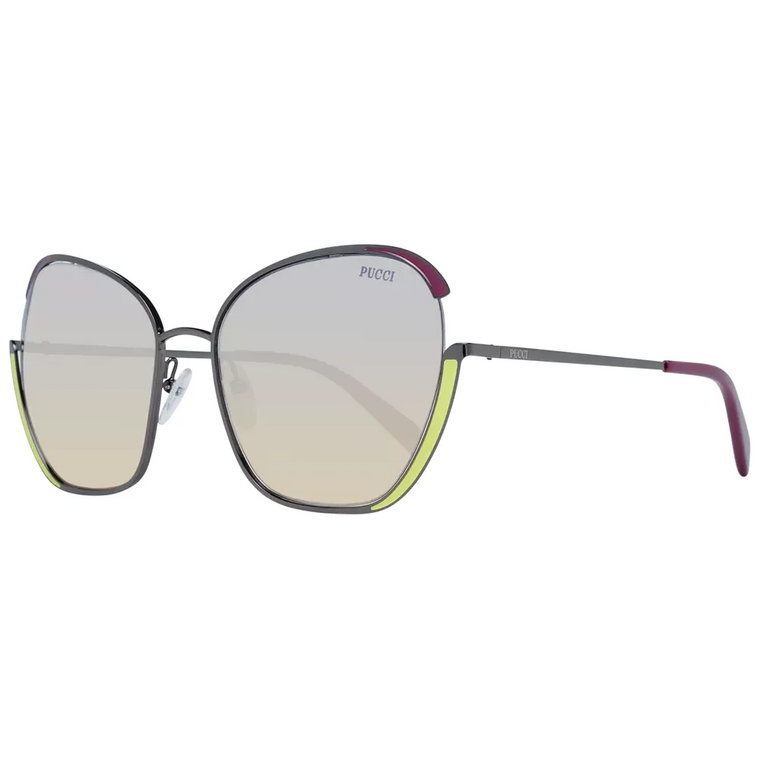 Gunmetal Okulary przeciwsłoneczne w stylu motyla dla kobiet Emilio Pucci