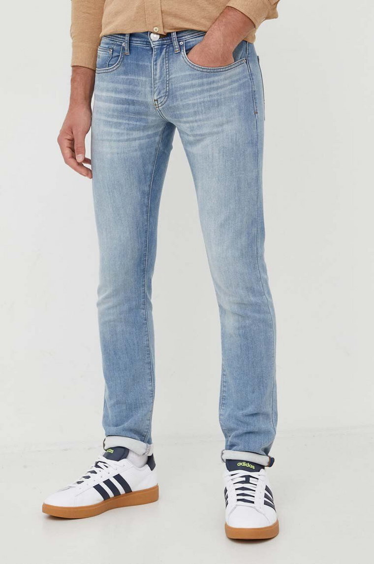 Armani Exchange jeansy męskie kolor niebieski