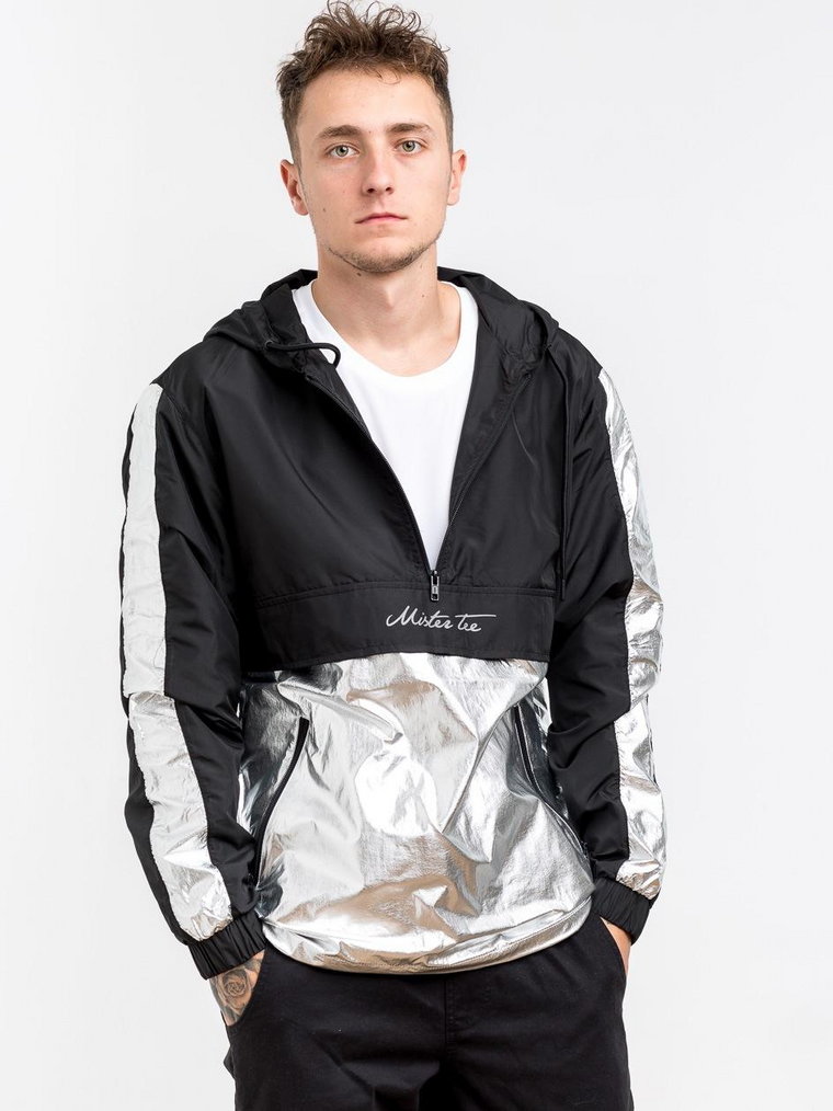 MT1046 Reflective Mister Tee Windbreaker Black