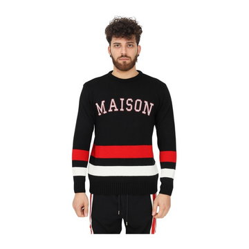 Maison 9 Paris, Sweater Czarny, male,
