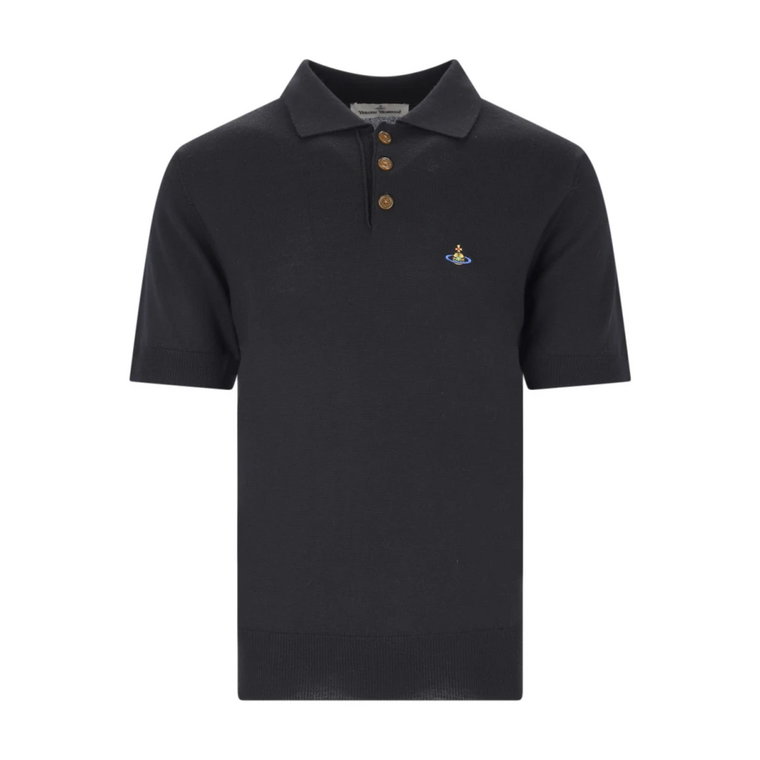 Czarne Swetry z Logo Polo Vivienne Westwood