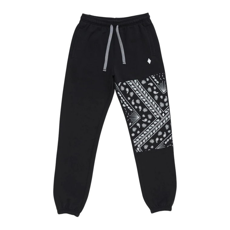 Bandana Relax Sweatpants Czarne Białe Marcelo Burlon