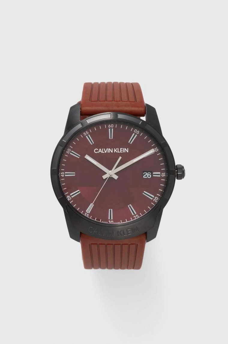 Calvin Klein zegarek męski kolor czerwony