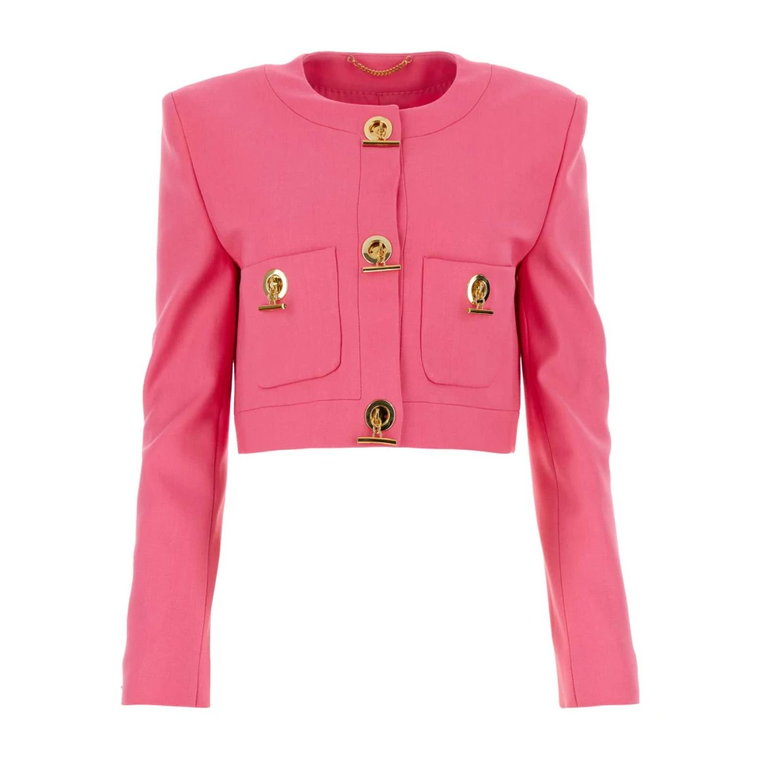 Fuchsia Stretch Gabardine Blazer Moschino