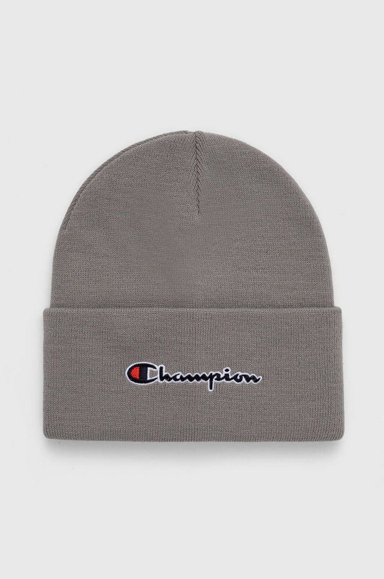 Champion czapka kolor szary z grubej dzianiny 805678-SLI