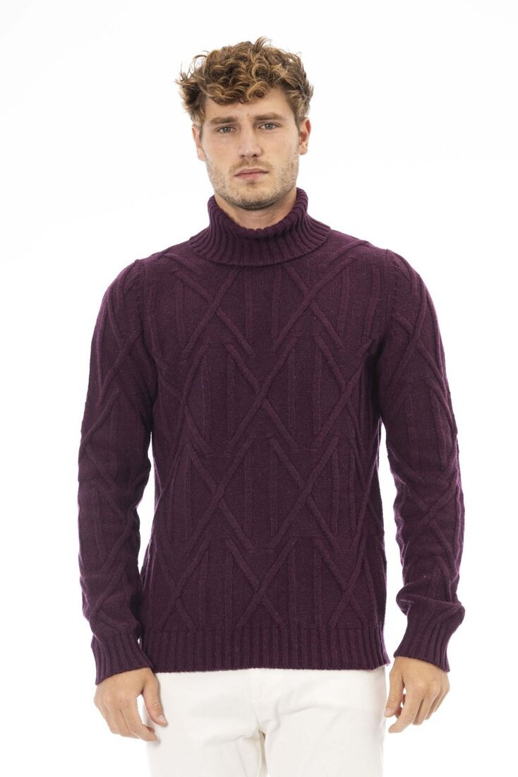 Swetry marki Alpha Studio model AU7440GE kolor Fioletowy. Odzież męska. Sezon: