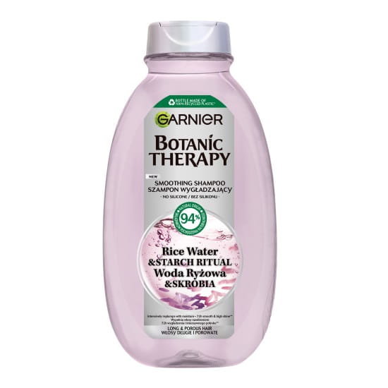 Garnier Botanic Therapy szampon wygładzający do włosów długich i porowatych Woda Ryżowa i Skrobia 400ml