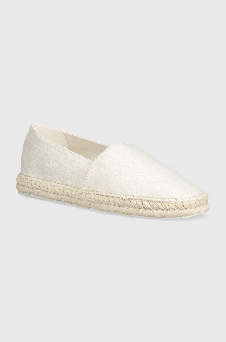 Calvin Klein espadryle JAQ MONO kolor biały HM0HM01468